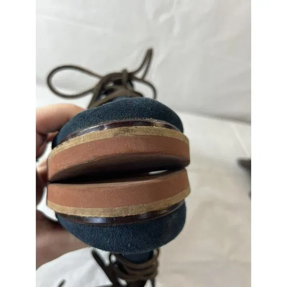 Fossil Boots Mens Casual Chukka SIZE 8 BLUE SUEDE LEATHER