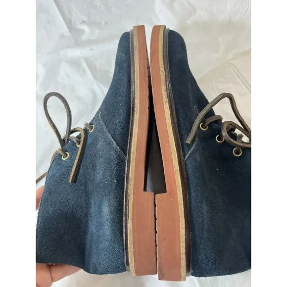 Fossil Boots Mens Casual Chukka SIZE 8 BLUE SUEDE LEATHER