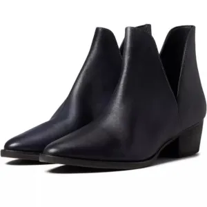 Free People Charm Double V Ankle Boots Black Leather size EU 38.5 / US 8 NWOB