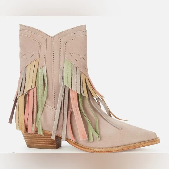 Free People Lawless Leather Fringe Boots