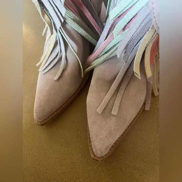 Free People Lawless Leather Fringe Boots