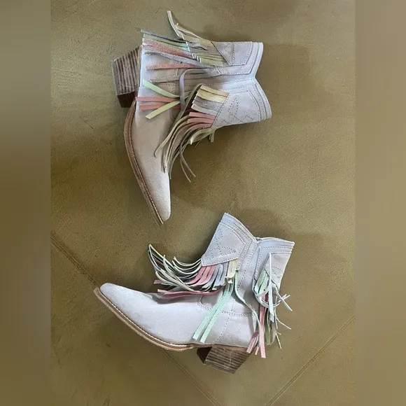 Free People Lawless Leather Fringe Boots