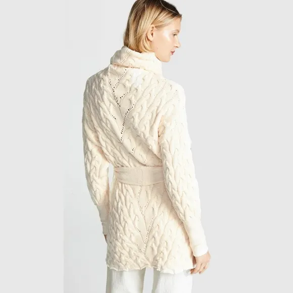 Free People New Cream Turtleneck Sweater Dress. Size S/M. KNIT