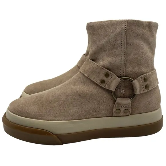 Free People Sneaker Boots Bodhi Harness Suede Leather Womens Casual Size 8.5