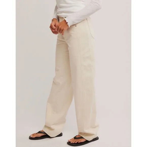 Free People We the Free Aster Jeans in Cream Sizes 25 NWT