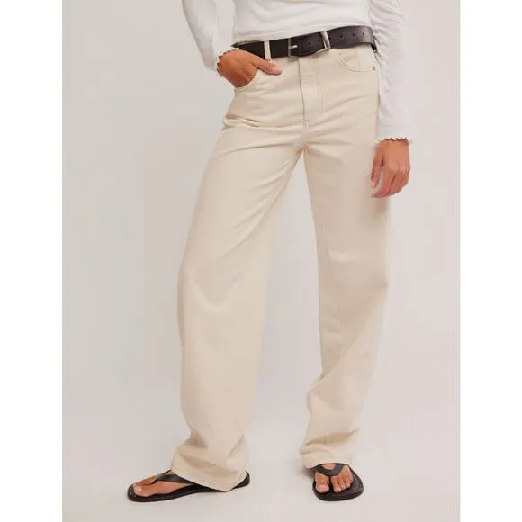 Free People We the Free Aster Jeans in Cream Sizes 25 NWT