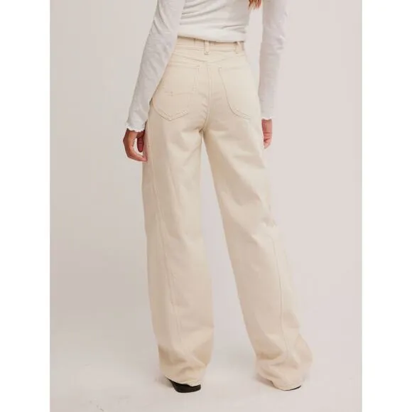 Free People We the Free Aster Jeans in Cream Sizes 25 NWT