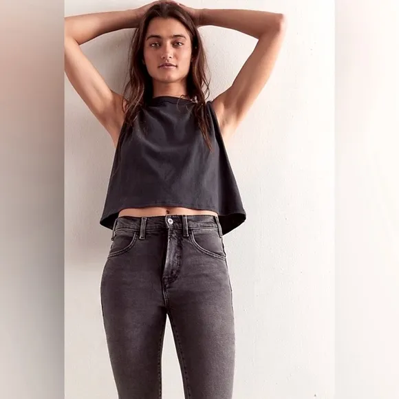 Free People We The Free Low Maintenance Mid-Rise Flare Jeans