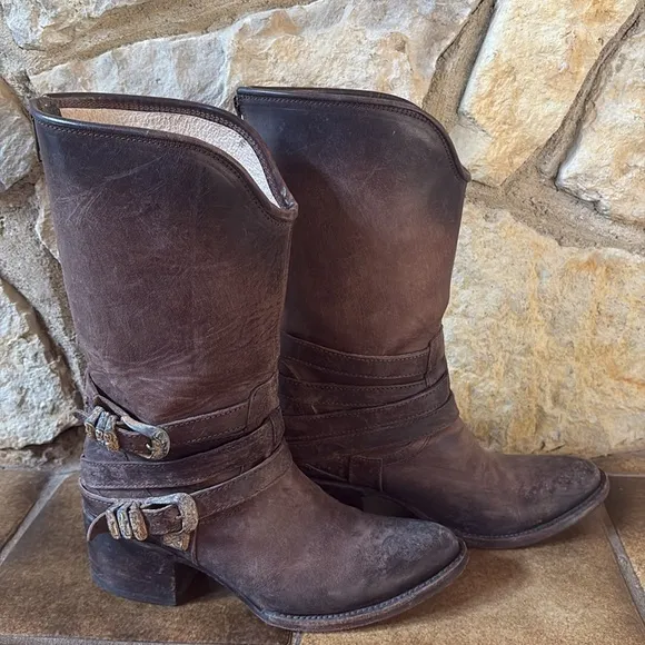 Freebird Boots, Pike, Distressed Style