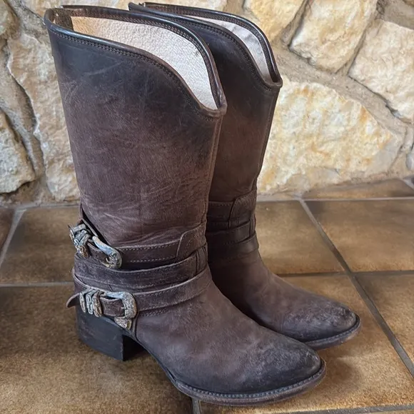 Freebird Boots, Pike, Distressed Style