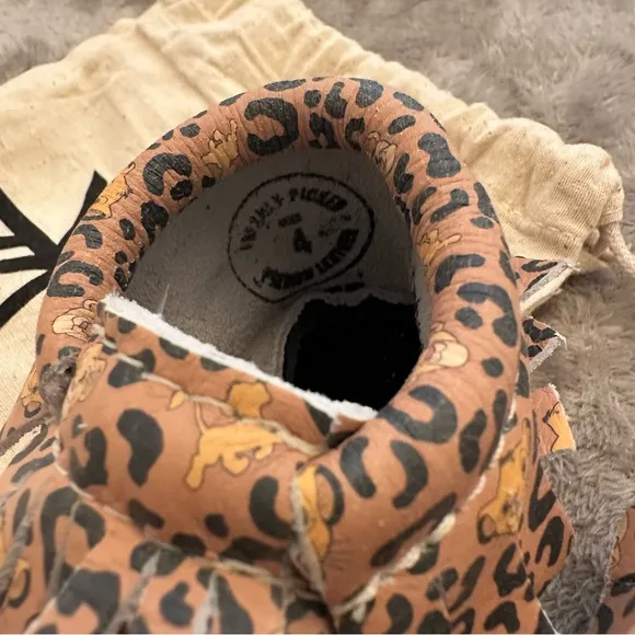 Freshly Picked Disney’s The Lion King Simba and Nala Cheetah Print Baby Shoe