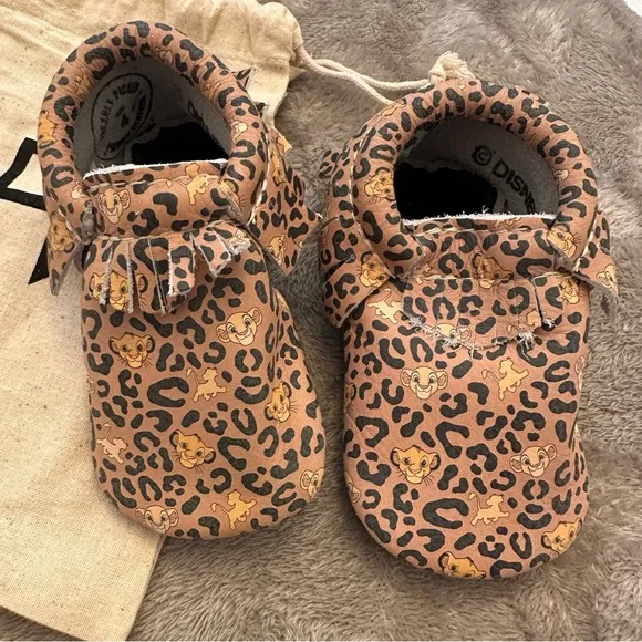Freshly Picked Disney’s The Lion King Simba and Nala Cheetah Print Baby Shoe