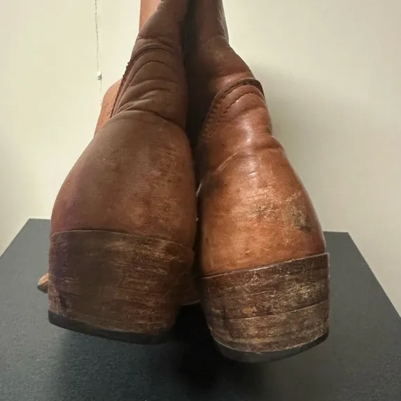 Frye 1970’s Vintage 2580 Brown Leather Boots Size 10.5 D Cowboy Western Rancher