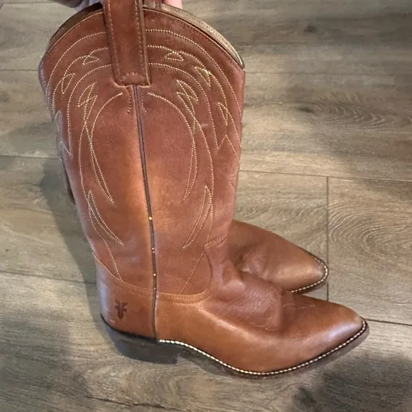 Frye Billy Women 8.5 Brown Western Cowgirl Core Boot 77689 F973 Pointed Toe