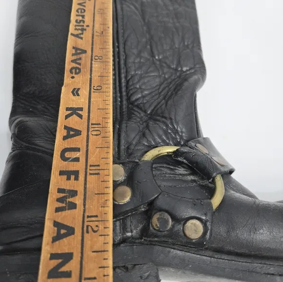 Frye Boots Black Harness Moto Boots