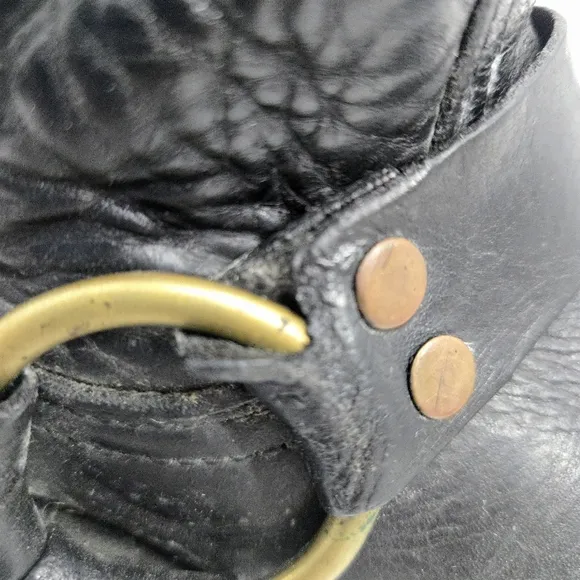 Frye Boots Black Harness Moto Boots