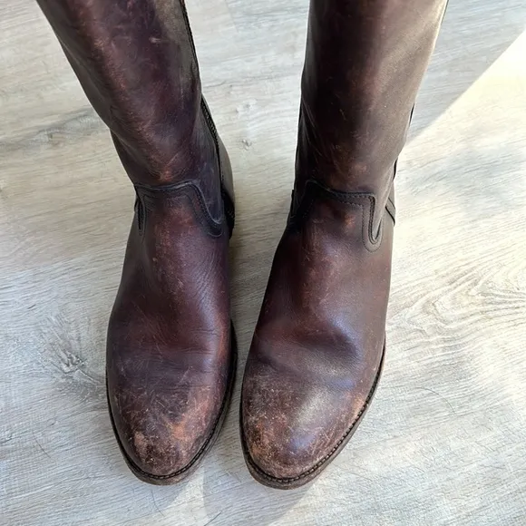 Frye Boots - Jamie Ring Tall Riding Boot is Whiskey Brown sz 9