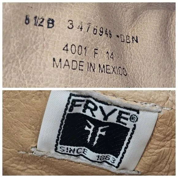 Frye Boots Womens Brown Size 8.5 Leather Mustang Seam Stitch Knee High Western