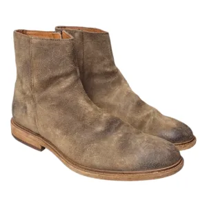 Frye Chris Inside Zip 86954 Mens Tan Suede Zipper Casual Dress Boots
