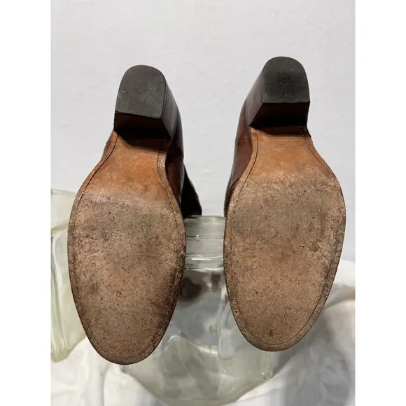 FRYE - JANE STITCH - 77230 - Women's Brown Leather Boots - Size 8 1/2 B