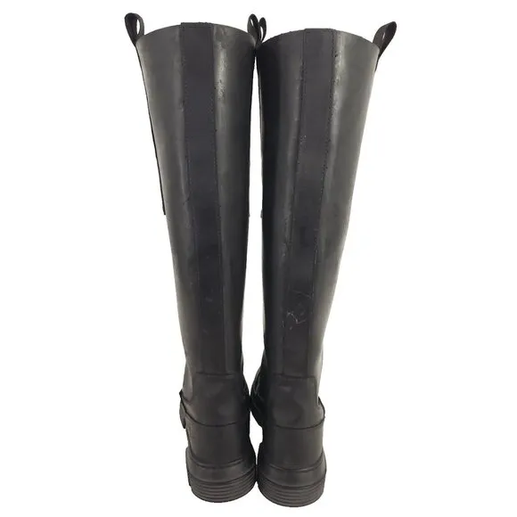 Ganni Rubber Country Boots Size 37 US 7 Black Womens $375