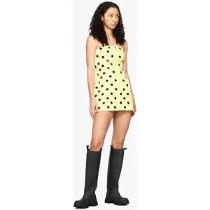 Ganni Rubber Country Boots Size 37 US 7 Black Womens $375