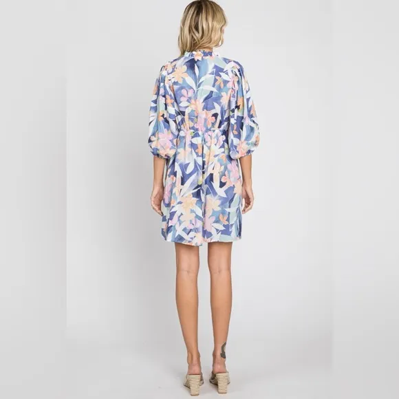 GeeGee Floral Print Mini Dress