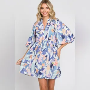 GeeGee Floral Print Mini Dress