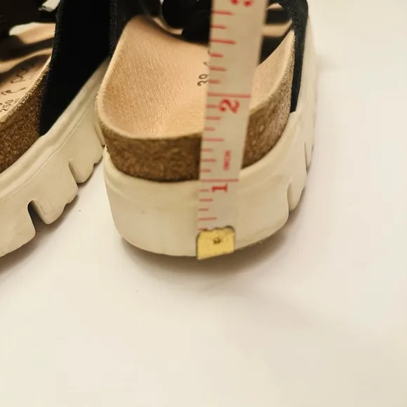 GENTLY USED BIRKINSTOCK Papillio Black Suede Women's SandalsSz 39