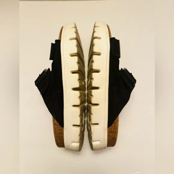 GENTLY USED BIRKINSTOCK Papillio Black Suede Women's SandalsSz 39