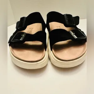 GENTLY USED BIRKINSTOCK Papillio Black Suede Women's SandalsSz 39
