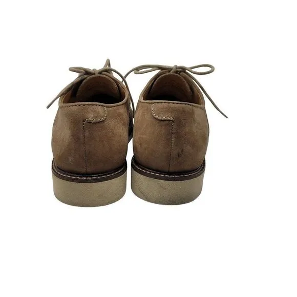 G.H. Bass &amp; Co Suede Leather Bass-Finn Oxfords 7 Tan Color Blocked Lace Up