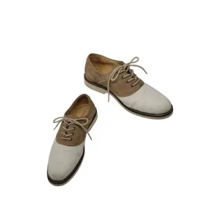 G.H. Bass &amp; Co Suede Leather Bass-Finn Oxfords 7 Tan Color Blocked Lace Up