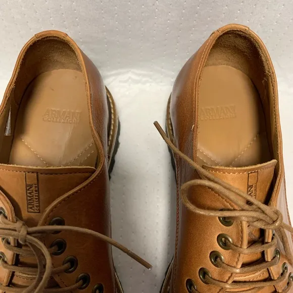 Giorgio Armani shoes, Collezioni Brown Leather lace ups