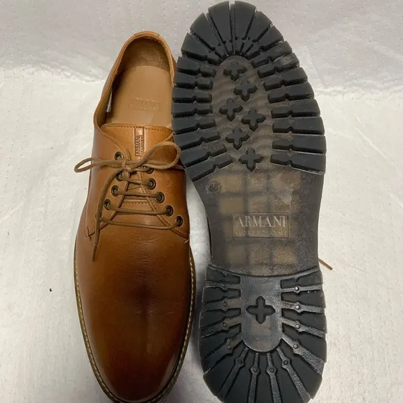 Giorgio Armani shoes, Collezioni Brown Leather lace ups