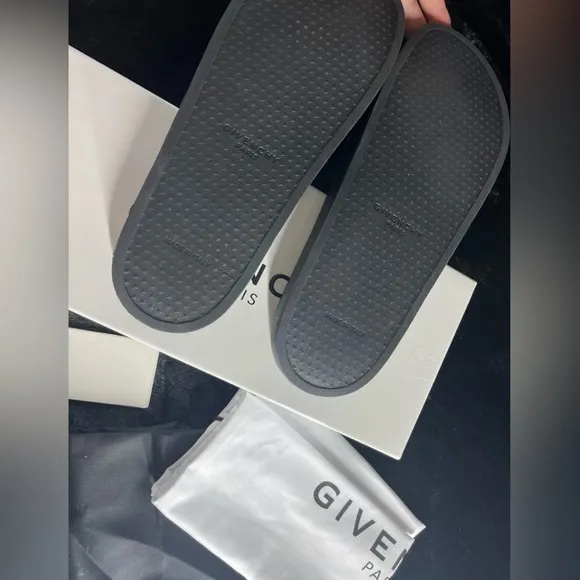 Givenchy Black Slide Sandals for Men