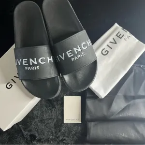 Givenchy Black Slide Sandals for Men