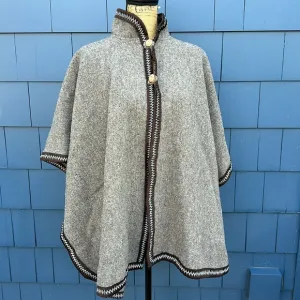 🩶🩶🩶Gorgeous hand crafted cape wool poncho brown warm boho