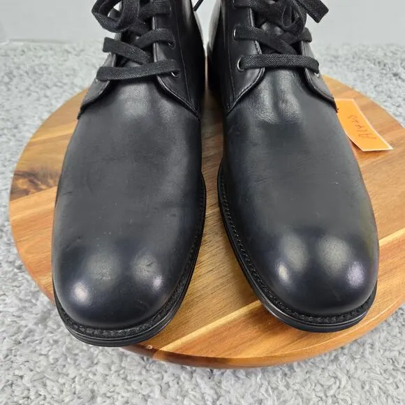 GR by Gordon Rush Dover Black Leather Casual Lace Up Combat Boots Mens 12 85400