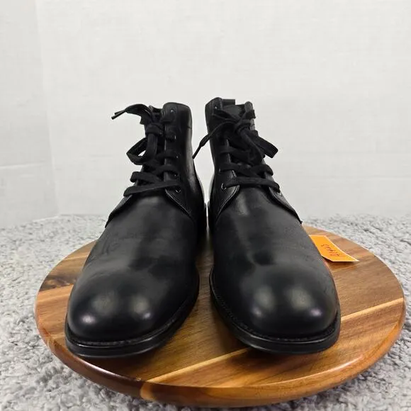 GR by Gordon Rush Dover Black Leather Casual Lace Up Combat Boots Mens 12 85400