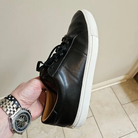 GREATS Brooklyn Men's Royale Leather Sneakers, Black, Sz 13