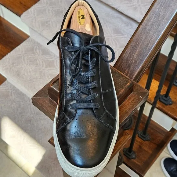 GREATS Brooklyn Men's Royale Leather Sneakers, Black, Sz 13