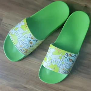 Green Kids Slide Sandals
