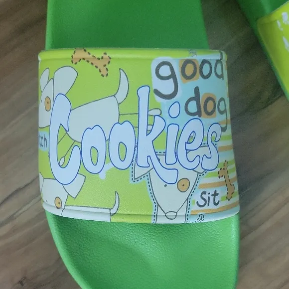 Green Kids Slide Sandals
