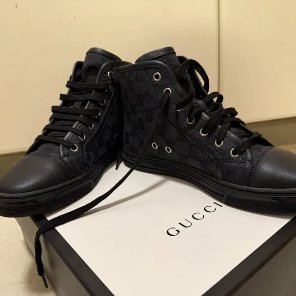 Gucci Shoes Fabric Upper And Rubber Nero Soft Booties Size 38 (US 8)