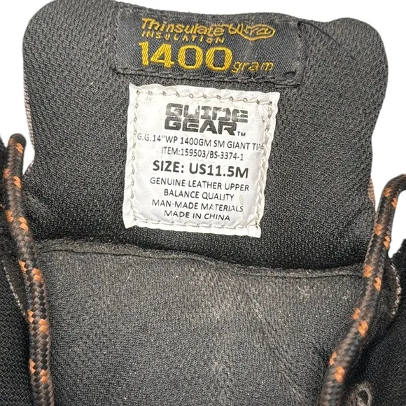 Guide Gear Giant Timber II Insulated Waterproof Hunting BootsMen’s Sz 11.5