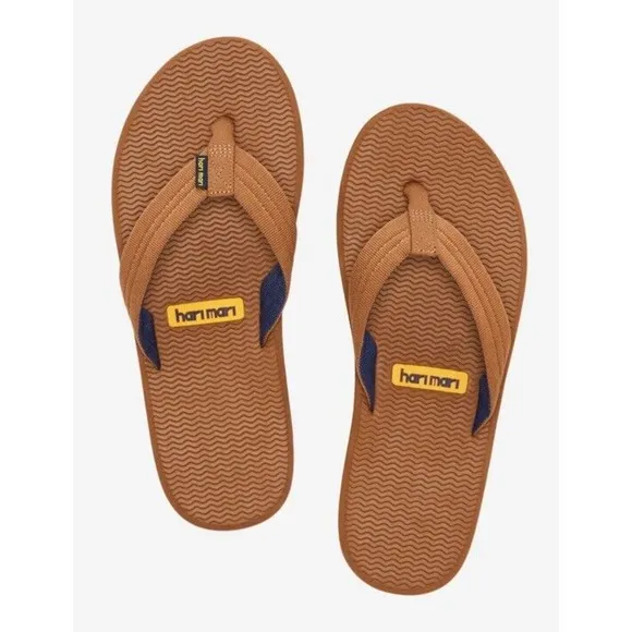 Hari Mari Flip Flops Dunes Brown Sandals US Mens‎ Size 8 New