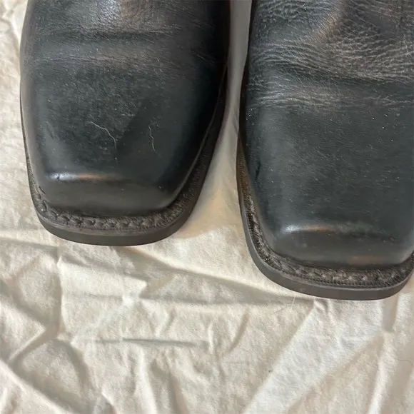 Harley Davidson Men's Black Leather Biker Boots Size 11.5 Casual Durable Stylish