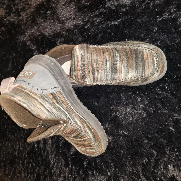Hey Dude Brown and Gray Ankle Boots with Casual Design