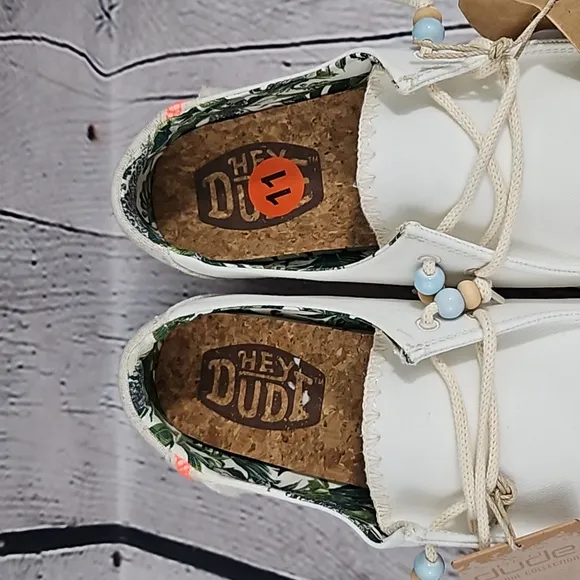 Hey Dude Wendy Fringe Women's Salt Sip On Comfort Shoes Size 11